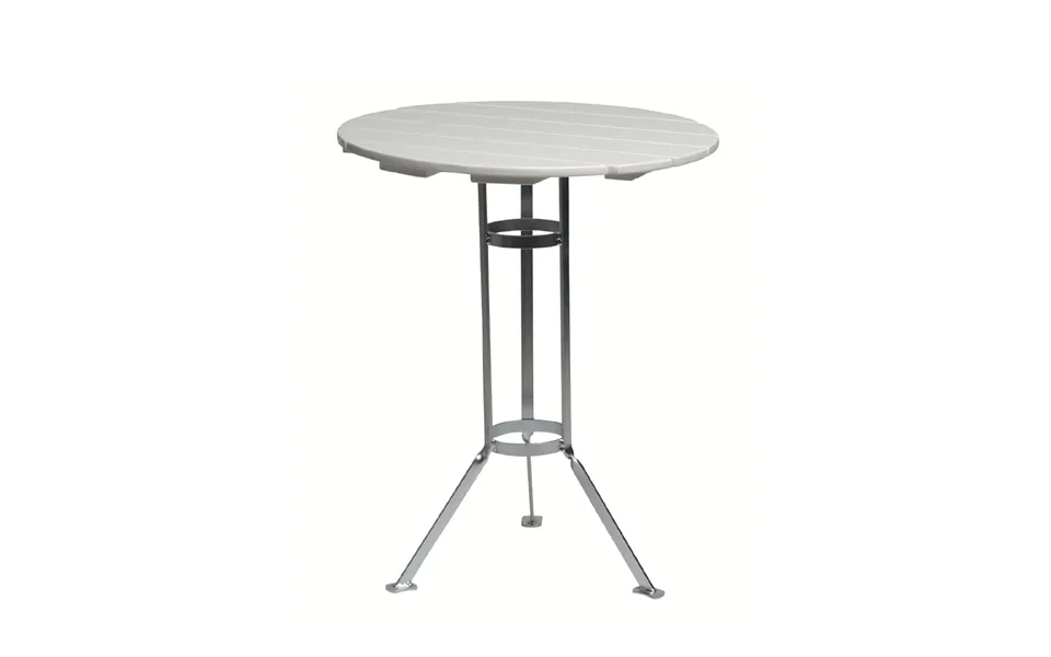 Grythyttan Stålmöbler Bryggeri Tripod Table White Lacquer Oak-hot-dip Galvanized
