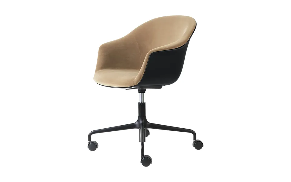 Gubi Bat Meeting Chair Office Chair Front Upholstered Dandy Gubi 905 Dune-black-black