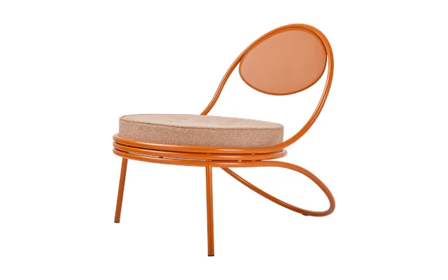 Gubi Copacabana Outdoor Lounge Chair Upholstered Seat Lorkey Limonta 44-international Orange product image