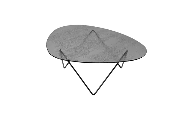 Gubi Pedrera Sofa Table Black Semi-matte Structure Glass Smoke