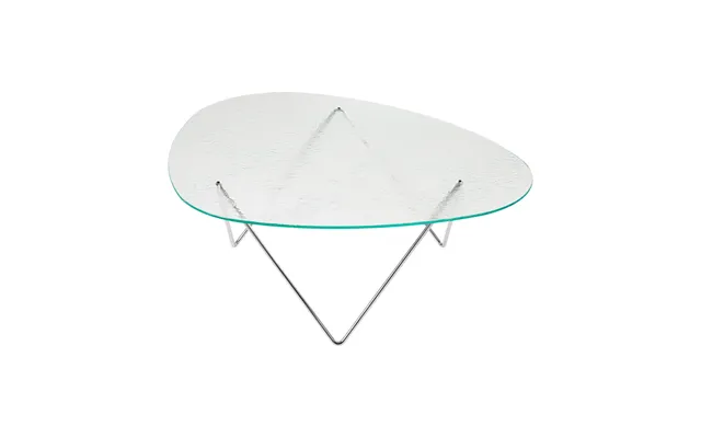 Gubi Pedrera Sofa Table Chrome-structured Glass Transparent