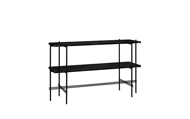 Gubi Ts Console Table 120x30x72 Cm Black Marquina Marble - Black Legs