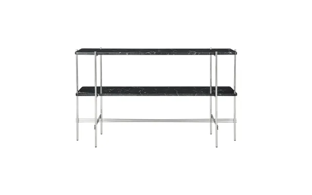 Gubi Ts Console Table 120x30x72 Cm Black Marquina Marble-steel