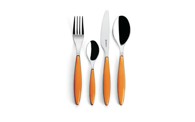 Guzzini Feeling Cutlery Set Clear Orange - 24 Pieces