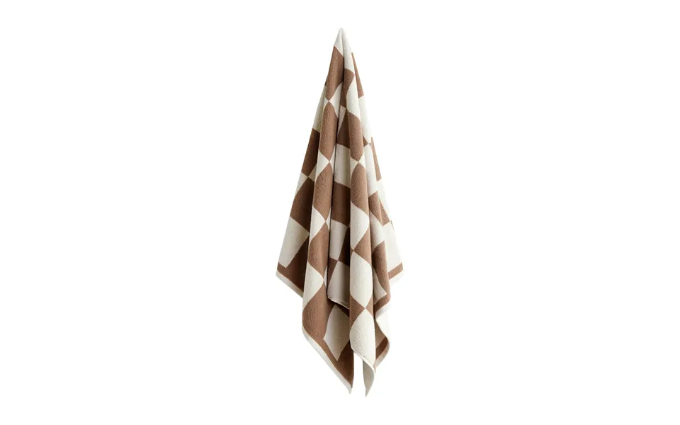Hay Check Bath Towel 70x136 Cm Cappuccino