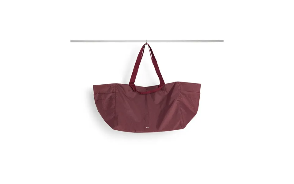Hay Grid Weekend Bag Burgundy - Large