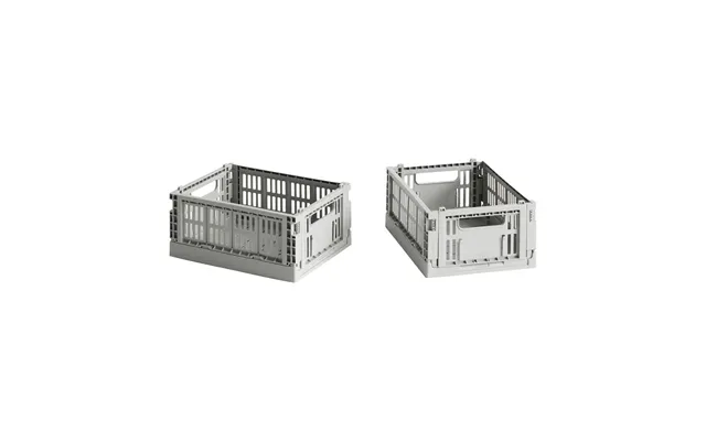 Hay Hay Colour Crate Mini 2-pack 13x17 Cm Light Grey
