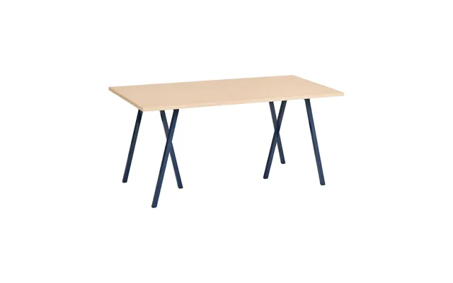 Hay Loop Stand Incl. Support Dining Table 77,5x160 Cm Deep Blue-clear Lacq
