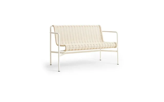 Hay Palissade Cord Dining Bench With Armrests Cream White