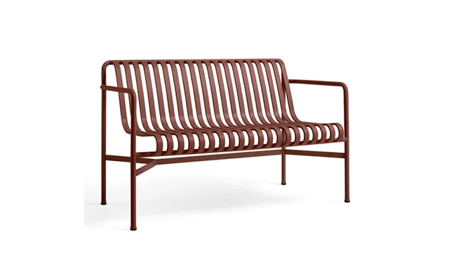 Hay Palissade Dining Bench With Armrests Iron Red