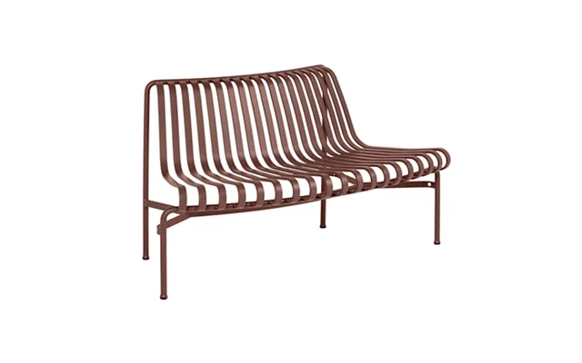 Hay Palissade Dining Park Bench With Flared Back Iron Red