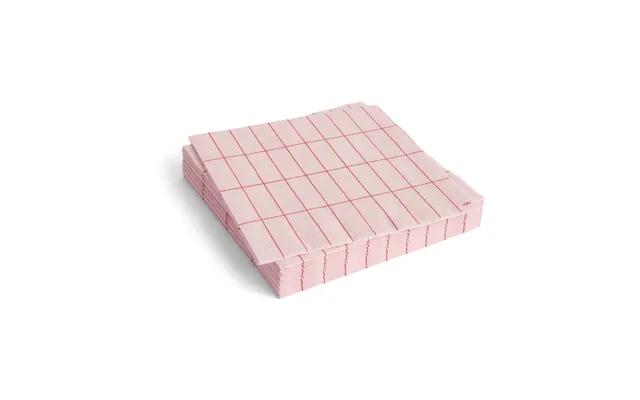 Hay Pattern Dinner Napkin 40x40 Cm 20-pack Light Pink-red Grid product image