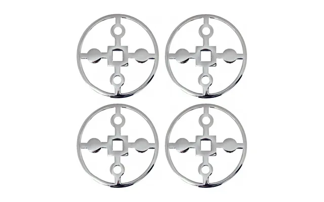 Hilke Collection Anima Gemella Coaster 4-pack Nickel-plated Brass