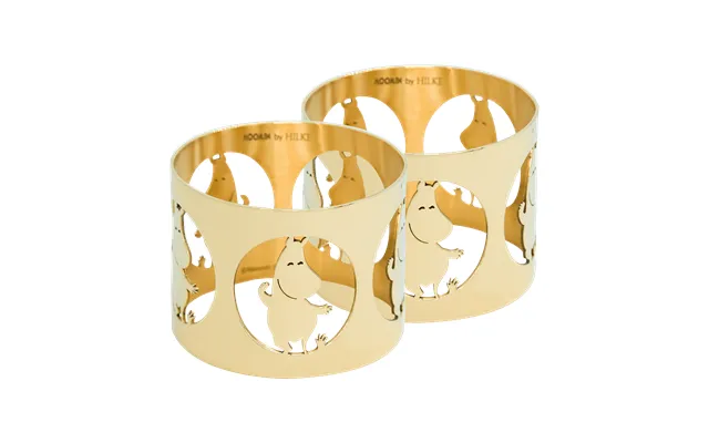 Hilke Collection Hilke X Moomin Napkin Rings Moomintroll 2-pack Brass