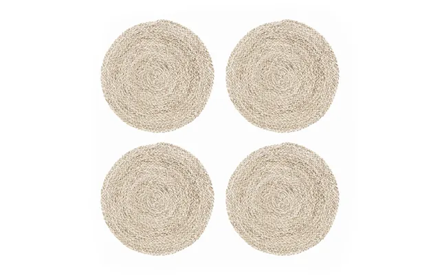 House Doctor Circle Placemat Grass 4-pack Nature