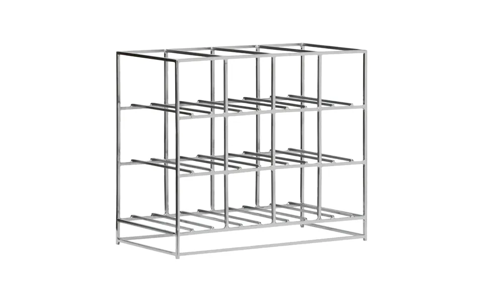 House Doctor House Doctor Wine Rack 12 Bottles 41x35 Cm Silver Finish