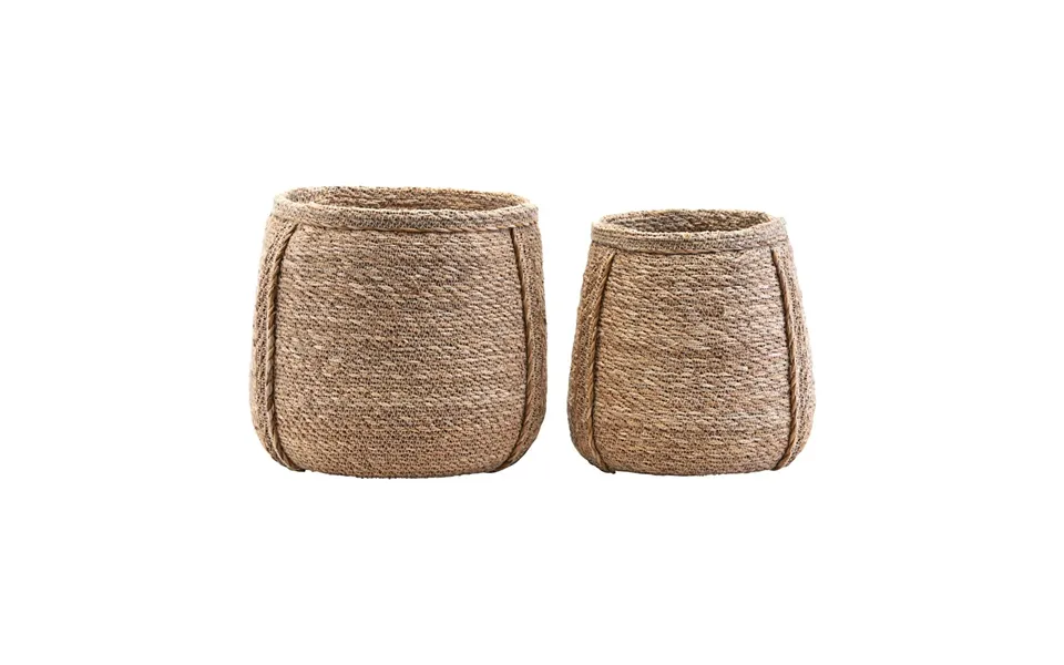 House Doctor Plant Basket Pot Set Of 2 Seaweed