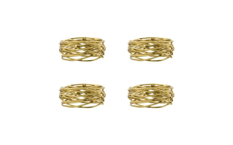 House Doctor Ring Napkin Rings 4-pack Golden