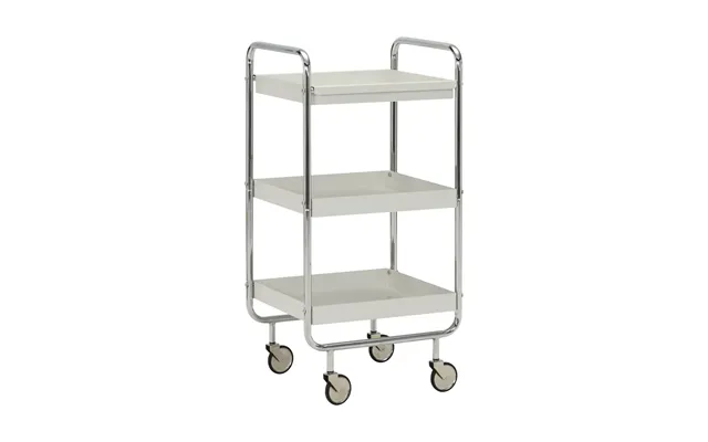 House Doctor Roll Trolley With Removable Tray Off-white-chrome