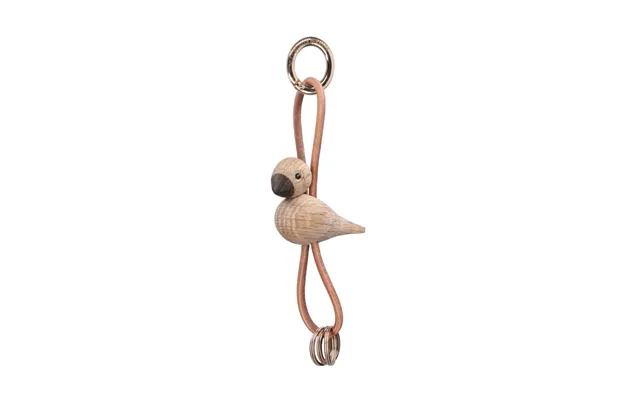 Kay Bojesen Denmark Kaj Bojesen Bird Keyring Oak - Natural Leather