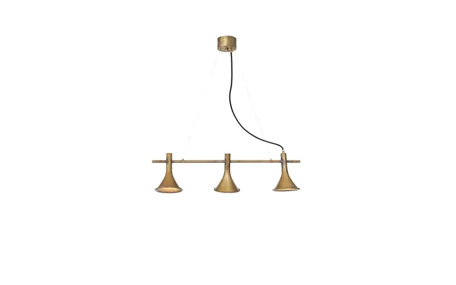 Konsthantverk Megafon 3-low Straight Pendant Raw Brass