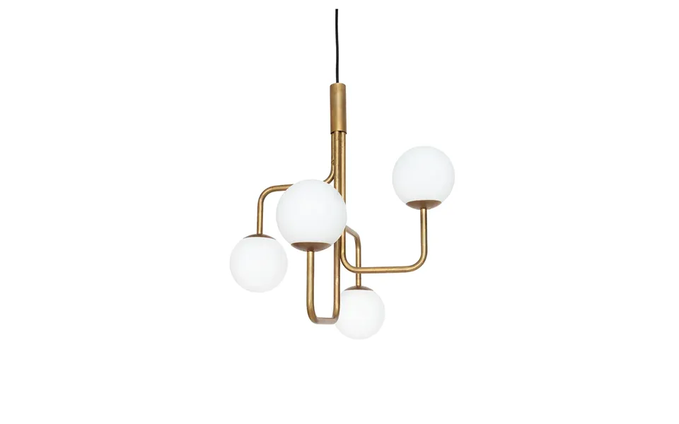 Konsthantverk Strapatz Pendant Globe Ø57.5 Cm Raw Brass-opal