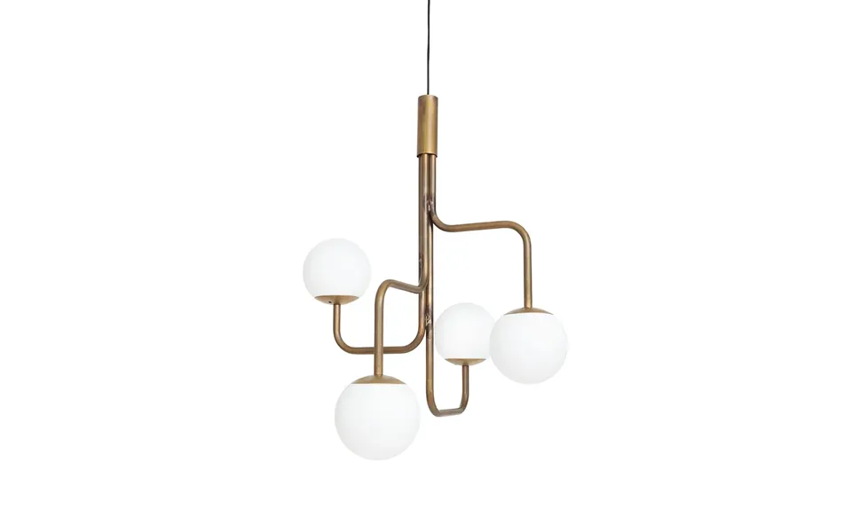 Konsthantverk Strapatz Pendant Globe Ø78 Cm Raw Brass-opal