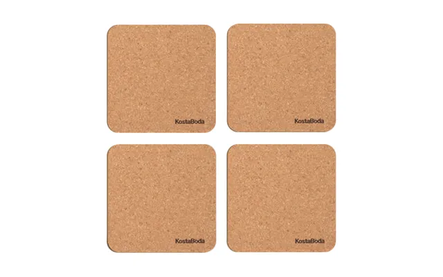 Kosta Boda Viva Coasters 9.6x9.6 Cm 4-pack Cork