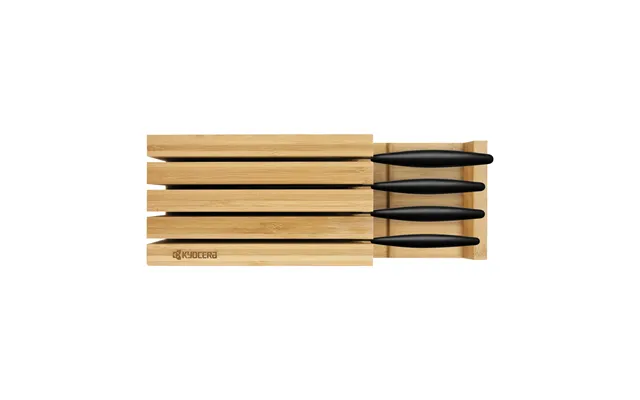 Kyocera Kyocera Knife Block Bamboo For 4 Knives 34 Cm