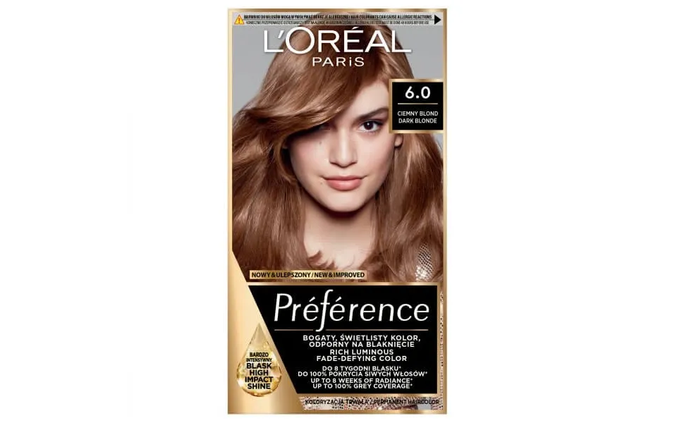 L Oreal Paris Preference Hair Dye 6.0 Dark Blonde