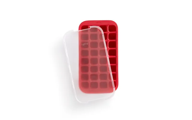Lékué Lékué Ice Cube Mold Silicone With Lid Red
