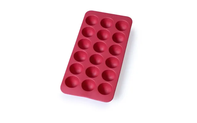 Lékué Lékué Round Ice Cube Mold Silicone With Lid Red