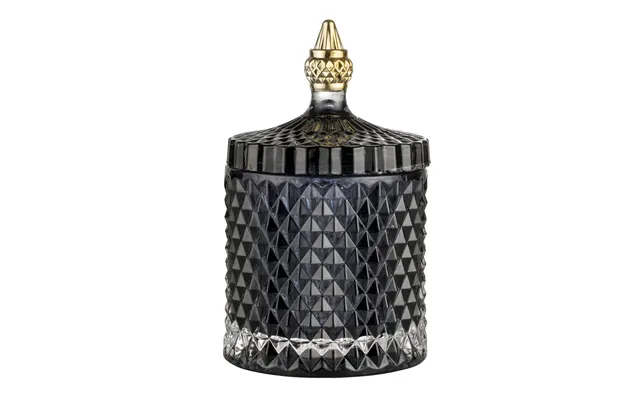 Lene Bjerre Miya Storage Jar With Lid Ø10.5 Cm Dark Grey Black
