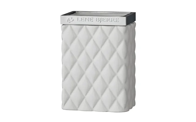 Lene Bjerre Portia Toothbrush Mug White-silver