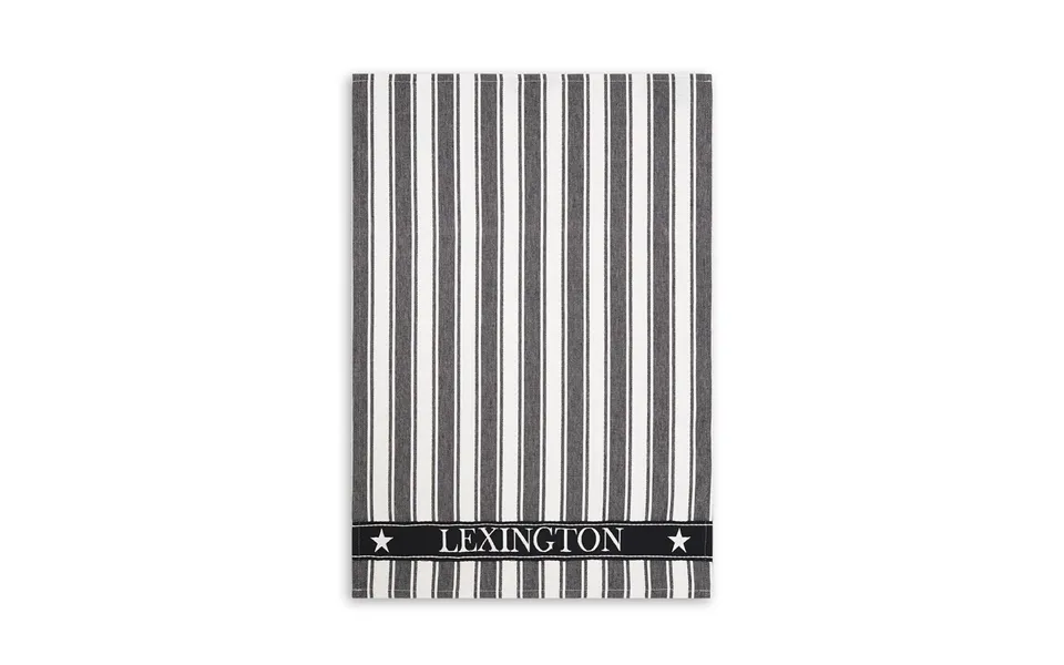 Lexington Icons Striped Kitchen Towel Waffle 50x70 Cm Black-white