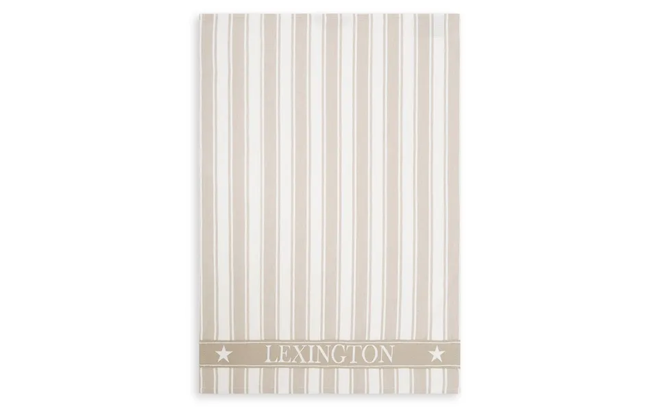 Lexington Icons Waffle Striped Kitchen Towel 50x70 Cm Beige-white