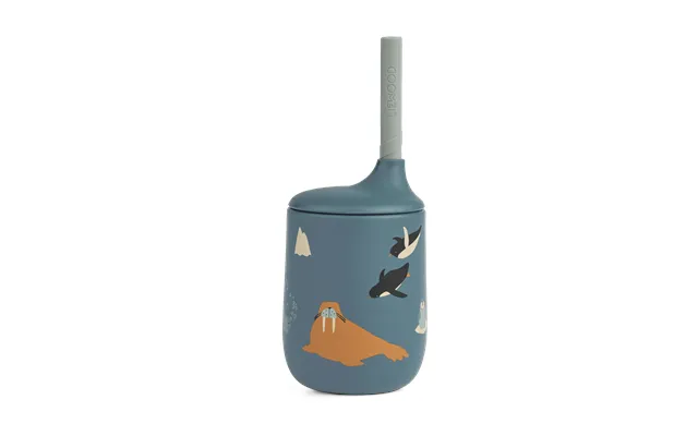 Liewood Ellis Printed Sippy Cup With Straw 23 Cl Arctic Sea-ocean View
