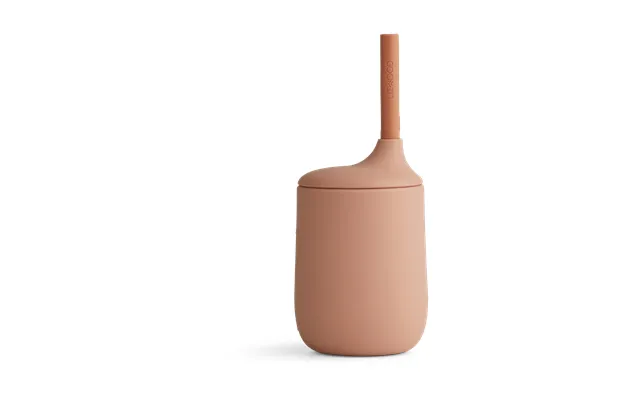 Liewood Ellis Sippy Cup With Straw 23 Cl Dark Rose-terracotta Mix