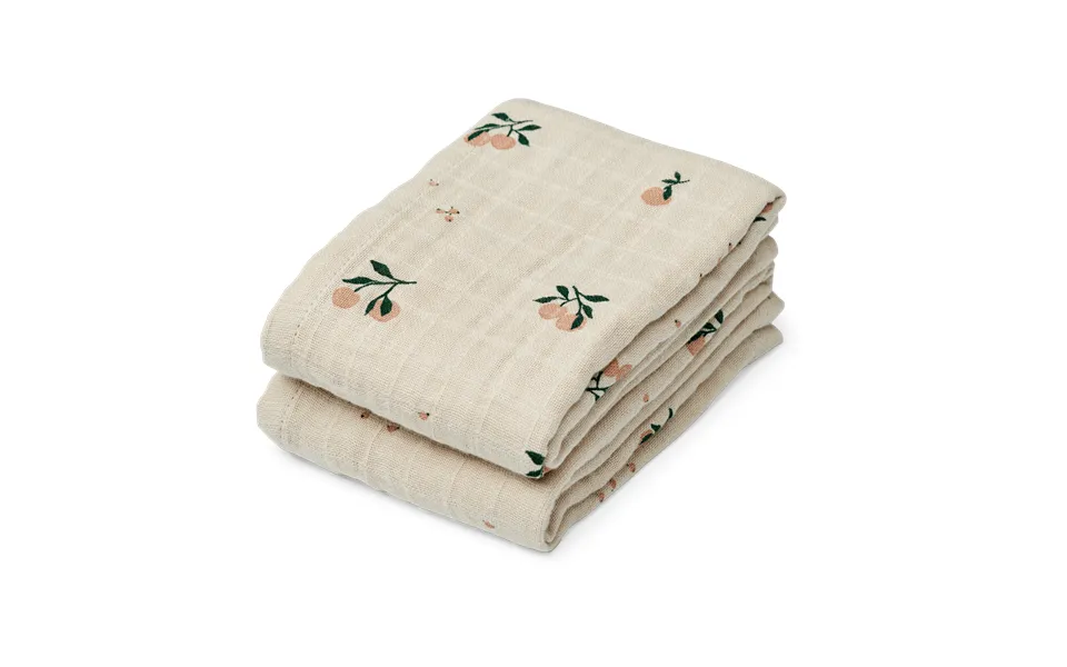 Liewood Lewis Muslin Blanket 2-pack 65x65 Cm Peach-sea Shell Mix