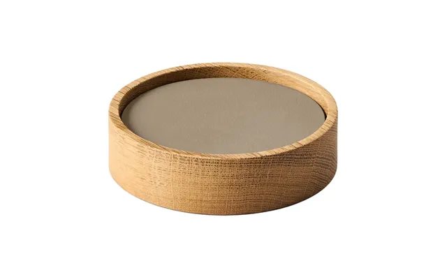 Lind Dna Wood Box Coaster Set Nature-oak - Circle