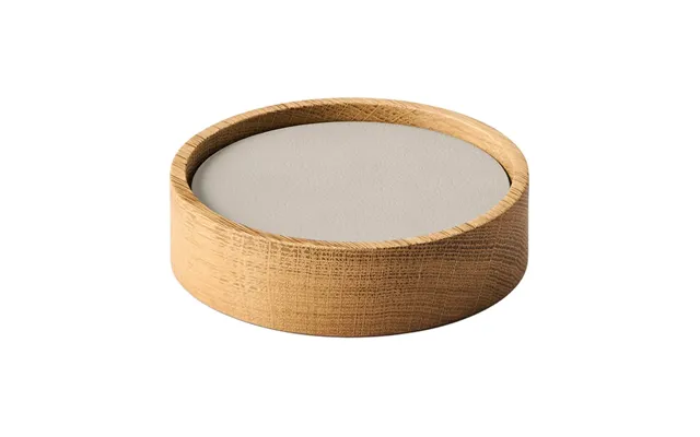 Lind Dna Wood Box Coaster Set Nature-oak - Circle