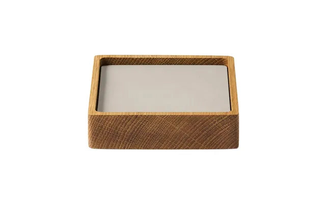 Lind Dna Wood Box Coaster Set Nature-oak - Square
