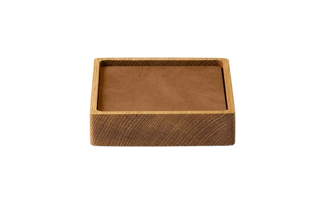Lind Dna Wood Box Coaster Set Nature-oak - Square