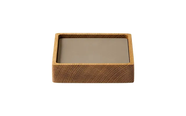 Lind Dna Wood Box Coaster Set Nature-oak - Square