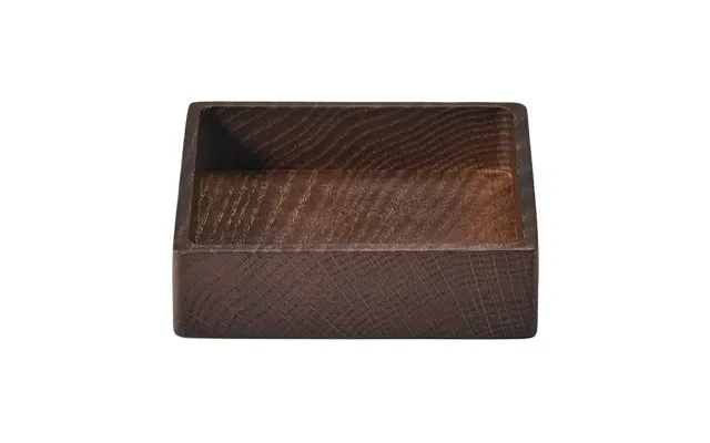 Lind Dna Wood Box Storage For Coasters Smoked-oak - Square