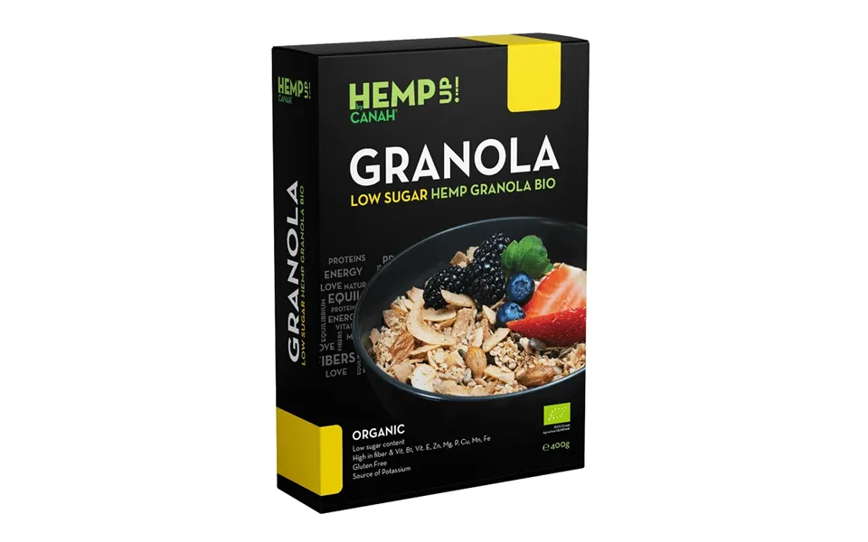 Low Sugar Hemp Granola Organic - 400 Grams