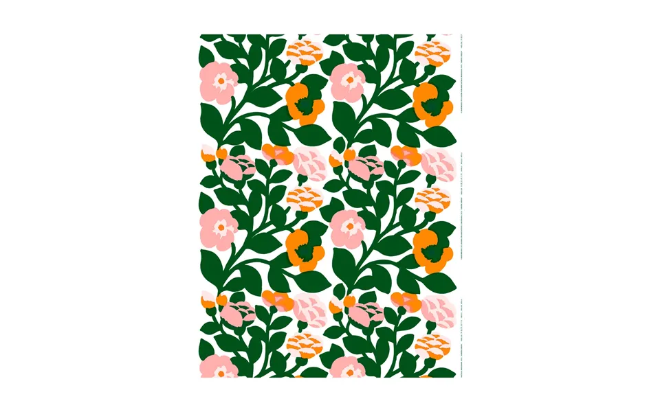 Marimekko Green Green Fabric Green-orange