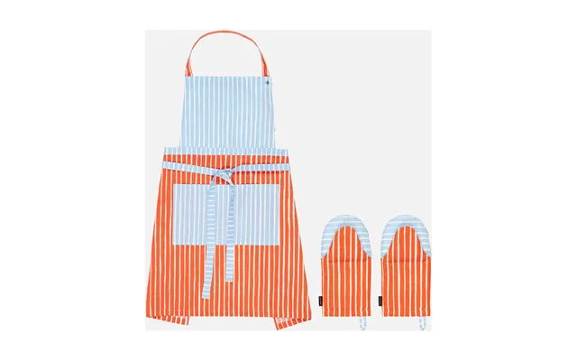 Marimekko Piccolo Textile Set 3 Pieces White-tomato Red-light Blue