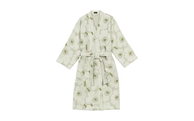 Marimekko Pieni Unikko Bathrobe S Green Umber-cream