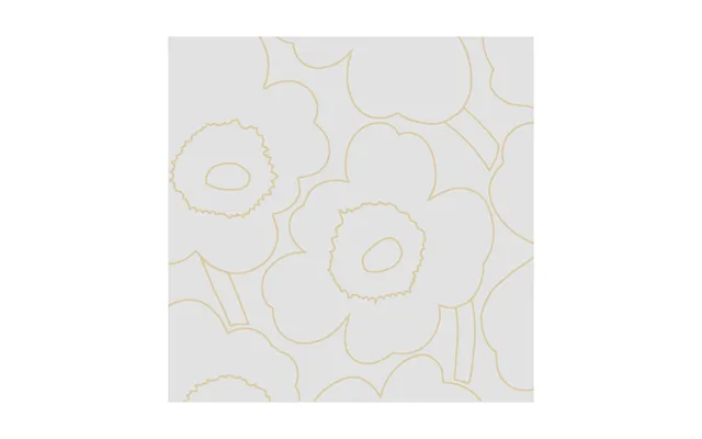 Marimekko Piirto Unikko Napkin 33x33 Cm 20-pack Cream Gold